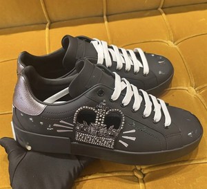 Zapatillas Unisex WITHCOCO con Cordones en el Tobillo, Diseño de Parches, Insignias Pintadas a Mano, Tachuelas, Parte Superior de Cuero Genuino, Aumento de Altura - Product Image 6