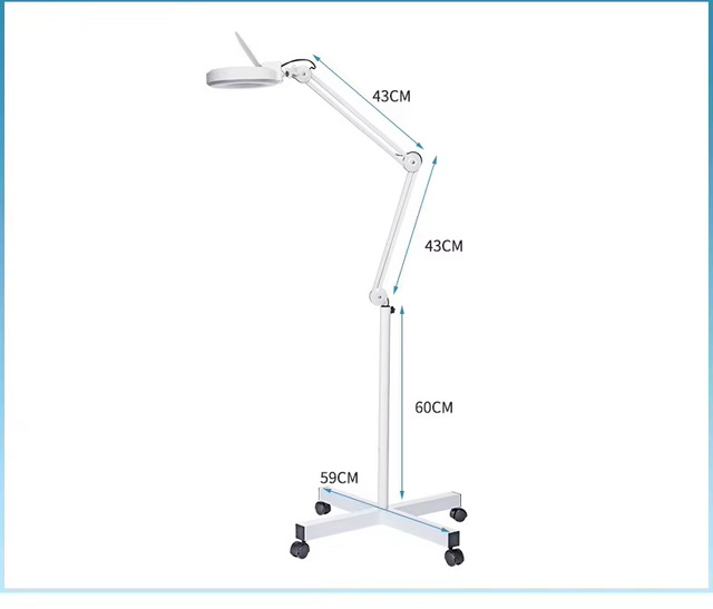 Hot Sale Adjustable LED Beauty Salon Standing Floor Lamp for Eyelash Extension Led