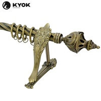 KYOK Support double robuste Tringle à rideau longue anodisée classique OEM Cantonnières de douche Tunisie Poteaux à rideaux Accessoires de chenilles