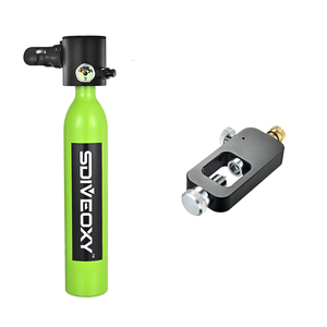 ชุดถังอากาศแบบพกพาสำหรับมืออาชีพ ขนาด 0.5 ลิตร สำหรับผู้ใหญ่ ฝึกดำน้ำ อุปกรณ์เสริมสำหรับการดำน้ำและว่ายน้ำ - Product Image 6