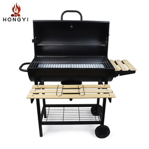 Parrilla de carbón para exteriores Hongyi con mesa lateral, estilo moderno para cocinar en el patio o jardín. - Product Image 4
