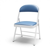 Chaise de salle à manger pliante portable en cuir pour extérieur avec structure métallique, imperméable et écologique, idéale pour salle de bain, cave à vin et atelier
