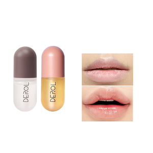 2 unids/caja Mini colágeno labio más regordete suero claro de los labios brillo de labios - Product Image 1