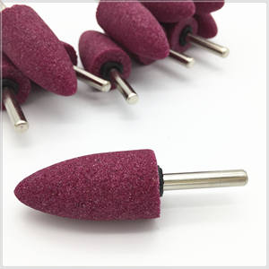 GT DS0011 Corindon blanc 80mm Cylindre de polissage de surface Bâton abrasif 60 # Couleur rose pour alliage d'aluminium - Product Image 3