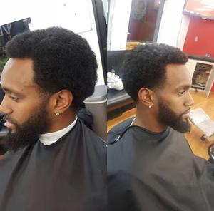 Cheveux humains <span class=keywords><strong>Afro</strong></span> Curl visage moustache <span class=keywords><strong>barbe</strong></span> pour hommes noirs américains maquillage réaliste dentelle système de remplacement des cheveux - Product Image 6