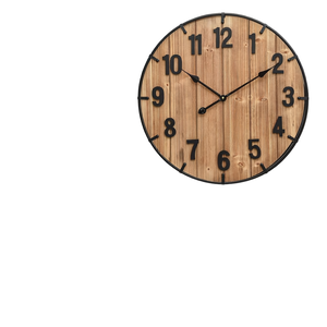 Round Wooden <b>Wall</b> <b>Clock</b> Silent Quartz Analog Hanging <b>Clock</b> Arabic Numerals Natural Wood Home <b>Decor</b> - Product Image 1