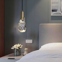 AB- Lustre moderne simple, lampe de chevet en cristal de luxe léger, décoration créative et originale, lustres et suspensions