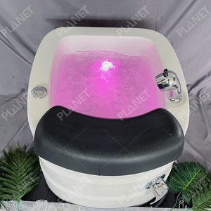 Bac à pédicure portable pour spa des pieds, sans plomberie, pour pédicure, baignoire à pieds en acrylique avec pompe à eau, lampe à ondes - Product Image 1