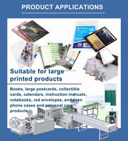 Machine d'emballage entièrement automatique haute vitesse pour grandes cartes, avec film OPP auto-adhésif pour cartes de vœux, cartes de jeu grand format et cartes pliées
