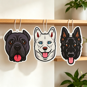 Diffuseur d'air pour voiture tendance avec motif de chien de compagnie Husky <span class=keywords><strong>Berger</strong></span>, senteurs personnalisées - Product Image 1