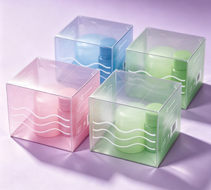 Caja de Embalaje Transparente Cuadrada de Plástico PET para Cosméticos con Impresión a Color Personalizada - Product Image 1