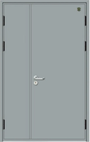 Porte commerciale en acier ignifuge de 1 à 3 heures Porte coupe-feu en bois Portes coupe-feu ouvertes simples ou doubles externes pour les entreprises
