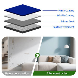 קל חלקה חלקה חלקה לסיים ציפוי pu אטרקטיבי עבור קירות מסחריים הביתה צבע קיר פוליאוריטן נוזלי - Product Image 3