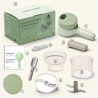Dropshipping Europe Ensemble de coupe-légumes portable 4 en 1, hachoir de cuisine électrique Smart Gadget