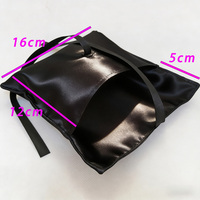 Sac à rabat en satin, sac de rangement personnalisé pour bijoux, sac anti-poussière en soie douce, sac d'emballage pour perruques, emballage personnalisé avec logo