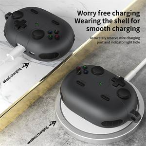 Funda de auriculares de dibujos animados 3D GamePad para <span class=keywords><strong>Huawei</strong></span> Freebuds <span class=keywords><strong>Pro</strong></span> 4 3 <span class=keywords><strong>2</strong></span> / SE3 4e/5I 6i bonita funda protectora de silicona suave con gancho - Product Image 5