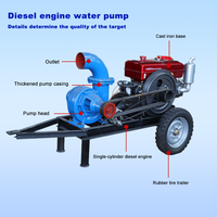 Pompe à eau diesel centrifuge horizontale à grand débit pour l'irrigation des grandes surfaces agricoles