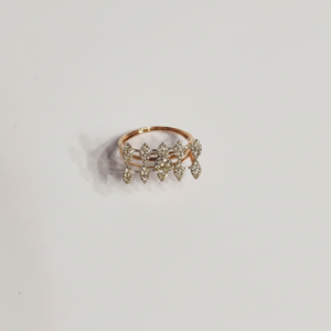 Elegant Ladies Gold <b>Diamond</b> <b>Ring</b> Stylish Jewelry for Women - Product Image 2