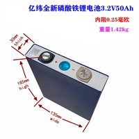 CNNTNY baterai Lithium Ion prisma 3.2V sel 40Ah & 50ah Lifepo4 untuk becak listrik