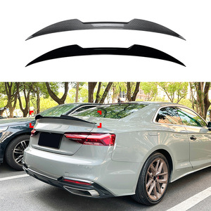 Audi A5 F5 Coupe Rear <b>Wing</b> Spoiler Piano <b>Black</b> Carbon Fiber Texture ABS Material 2017-2024 - Product Image 1
