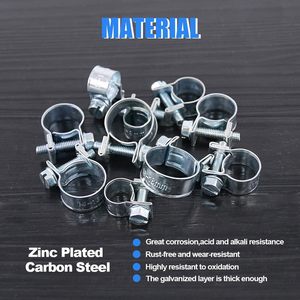 Sanya <b>Mini</b> Hose <b>Clamp</b> Set 7-18mm Steel 120Pcs For Repair And Replacement - Product Image 3