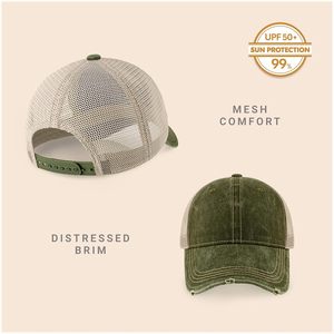Gorra Trucker Premium de Malla Lavada para Uso Diario, Sin Estructura, Teñida con Pigmentos, Ajustable, para Exteriores, Común - Product Image 2