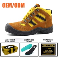 Chaussures de sécurité sportives Tiger Master mi-montantes en cuir suédé antidérapant avec semelle en PU et embout en acier anti-perforation pour hommes – Prix abordable