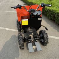 Chariot à main électrique robuste 300 kg, chariot à plateforme alimenté par batterie pour entrepôt, construction, transport de matériel agricole