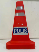 Cône de circulation triangulaire en PVC, 70 cm, style malaisien, qualité supérieure