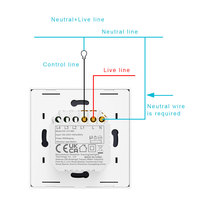 Interrupteur intelligent Wi-Fi Matter, norme UE, 1/2/3/4 gangs, écran tactile, télécommande d'éclairage, minuterie, fil neutre requis, câblage N+L