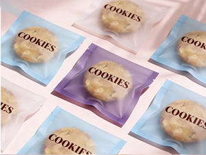 Sacs alimentaires personnalisés à trois soudures latérales, finition mate, pour biscuits et bonbons, scellés à chaud, vente chaude - Product Image 5