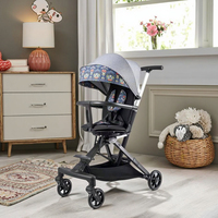 Poussette bébé rouge légère chinoise avec système de pliage à une main, 4 roues, capacité de charge de 20 kg, 0-3 ans, à vendre