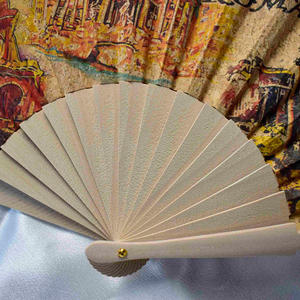 Ventilador de mano plegable de estilo retro con impresión digital Ventilador de madera maciza de <span class=keywords><strong>España</strong></span> - Product Image 2