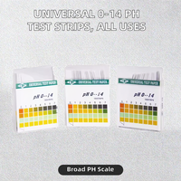 Tiras de pH de Precisión Universal 0-14 con Precisión de 1 pH para Pruebas de Agua, Suelo, Laboratorio y Aguas Residuales Industriales