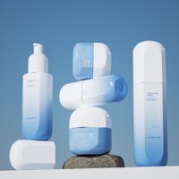NOUVEAU Ensemble unique de bouteilles de toner en verre pour la ligne de soins de la peau de luxe personnalisée en or