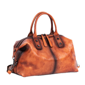 Ando Bag Vintage Genuine Cowhide Leather Satchel <b>Handbag</b> for Women Large Top <b>Handle</b> Shoulder Crossbody Bag - Product Image 5