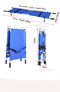 Toptan İlk Yardım Sedyesi Taşıması Kolay Katlanabilir Paslanmaz Çelik Alüminyum Alaşım Yüksek Yük Kapasiteli Çok Satan Rehabilitasyon Terapisi - Product Image 3