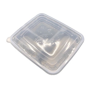 (LXD-057)Disposable three-compartment box takeaway box wholesale plastic packaging box food container