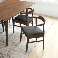 Chaise de salle à manger moderne en bois massif, fauteuils en bois massif de style corne de vache, mobilier de maison moderne, siège de chaise de salle à manger en bois massif