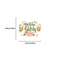 Pack d'autocollants découpés mignons Summer Fresh Matcha Girl pour agenda, journal, scrapbook, ordinateur portable, bagages et loisirs créatifs