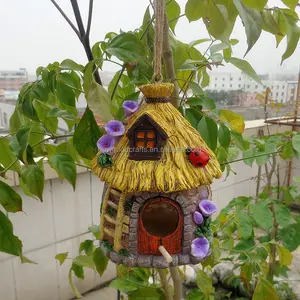 Hanging Bird Houses for Outside, Hand-Painted Bird Houses for Outdoors Decorative Birdhouses