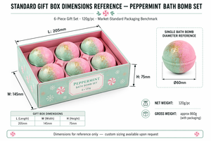 Bombe de bain artisanale à la menthe poivrée et au beurre de karité, boule effervescente hydratante et rafraîchissante pour bain relaxant, convient à tous les types de peau, OEM ODM 120g - Product Image 6