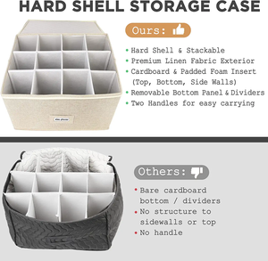 Hot personnalisé coquille dure empilable verre <span class=keywords><strong>à</strong></span> vin <span class=keywords><strong>verres</strong></span> <span class=keywords><strong>à</strong></span> <span class=keywords><strong>pied</strong></span> conteneur de stockage boîte de rangement avec séparateurs - Product Image 6