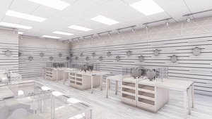 Vitrine à bijoux en marbre en acier inoxydable résistant à l'eau, écologique, moderne et personnalisée, avec éclairage LED pour la conception de magasins de bijoux - Product Image 5