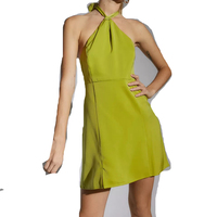Robe moulante sexy pour femmes, taille plus, col halter, robe de soirée sexy, robe mini en satin pour femmes