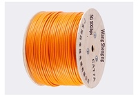 Kabel Patch Ethernet Indoor WANGSHENG SFTP Cat7 305m 23AWG 8-Konduktor BC CCA Jaringan Kecepatan Tinggi RJ45 untuk Penggunaan Rumah/Kantor PVC