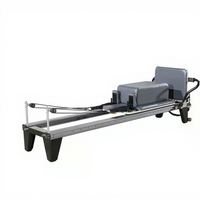 Máquina de Pilates Portátil de Aleación de Aluminio, Cama Reformer Negra, Equipo de Yoga de Fábrica