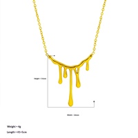 Collier Pendentif Populaire en Acier Inoxydable Plaqué Or, Bijou de Mode Raffiné, Étanche, avec Breloques en Pierre de Lave pour Femme