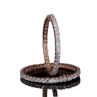 Bracelet tennis de luxe en or S925 avec diamants de laboratoire taille brillant couleur E, clarté VS1, 4mm/5mm, prix de gros direct usine
