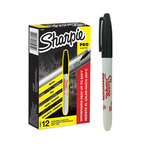 Marqueur permanent Sharpie 13601 industriel à pointe fine de 1 mm, <span class=keywords><strong>encre</strong></span> <span class=keywords><strong>noire</strong></span> résistante aux conditions extrêmes pour tissu - Product Image 1